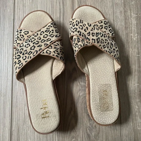 VTG Y2K Women's Leopard Print Sandals - Picture 5 of 7